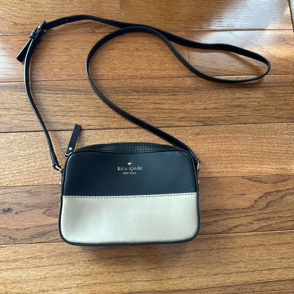 Kate Spade Black and Cream Crossbody Bag